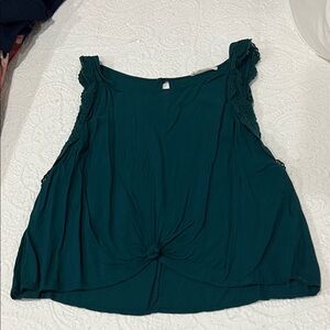 Lush Dark Teal Sleeveless Blouse